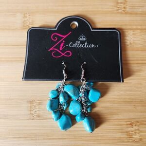 Zi Collection Faux Turquoise Earrings